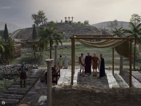 Er hatte keine Schönheit und Majestät, die uns zu sich gezogen hätten, nichts in seinem Aussehen, das wir Gefallen an ihn gefunden hätten. – Folie 3