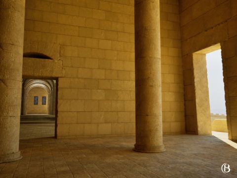 Das Bauwerk wird seit der Zeit der Kreuzzüge „Ställe Salomos“ genannt: „Salomos“ bezieht sich auf den ersten Tempel, der an dieser Stelle errichtet wurde, während sich „Ställe“ auf die funktionale Nutzung des Raums durch die Kreuzfahrer zur Zeit Balduins II. (König von Jerusalem 1118–1131 n. Chr.) bezieht. – Folie 10