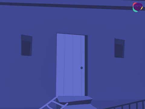 Rahab hörte Schritte auf ihr Haus zukommen, gefolgt von lautem Klopfen an ihrer Tür. – Folie 9