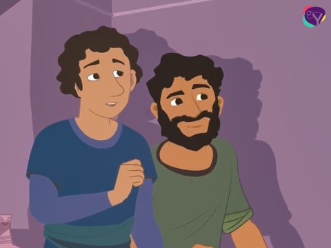 Die Kundschafter versprachen: „Wenn der Herr Jericho in unsere Hände gibt, werden wir dir und deinem Haus Güte und Treue erweisen.“<br/>Die Kundschafter mussten zu Josua und dem Volk Israel zurückkehren, doch nach allem, was geschehen war, war es für sie sehr riskant, in der Stadt gesehen zu werden. – Folie 13