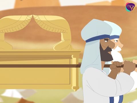 Dann nahmen sie die Bundeslade und marschierten erneut um Jericho. – Folie 15