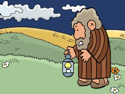 „Selbst wenn es dunkel wird, würdest du weiter nach deinem verlorenen Schaf suchen.” – Folie 8