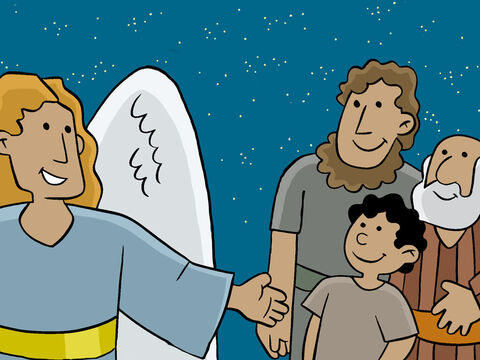 „Heute Nacht wurde in Bethlehem der Retter geboren, Christus, der Herr. Ihr werdet ein in Windeln gewickeltes Baby in einer Krippe liegen finden.“ – Folie 12