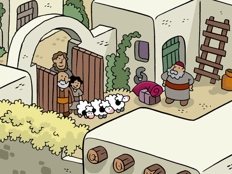 Bald fanden sie den Stall und betraten ihn. – Folie 15