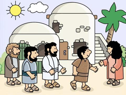 Der Mann rannte nach Hause und lobte und dankte Gott für seine Heilung. – Folie 11