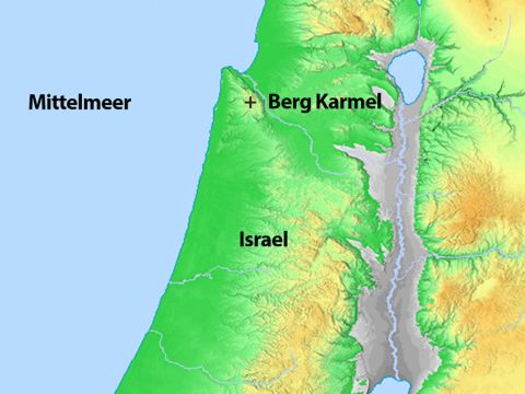 „Jetzt rufe das ganze Volk Israel auf den Berg Karmel zusammen und bringe die 450 Propheten Baals und die 400 Propheten Ascheras, die mit Königin Isebel essen!“ – Folie 7