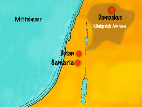 Das Königreich Aram lag in der Nähe des Königreichs Israel, wo der Prophet Elisa lebte. – Folie 2