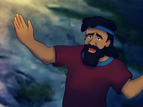 Dann gab Jakob Gott ein Versprechen und bat ihn um sein Wohlergehen.<br/>„Beschütze mich auf dieser Reise, sorge für Essen und Kleidung zum Anziehen.<br/>Wenn du überall hingehst, wohin ich gehe, und bei allem, was ich tue, bei mir bist und mich sicher in den Haus meines Vaters zurückbringst, werde ich dir den Zehnten von allem geben, was ich habe.“ – Folie 6
