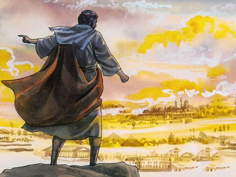 Da spricht Jesus zu ihm: Geh hinweg, Satan! Denn es steht geschrieben: »Du sollst den Herrn, deinen Gott, anbeten und ihm allein dienen.« – Folie 7