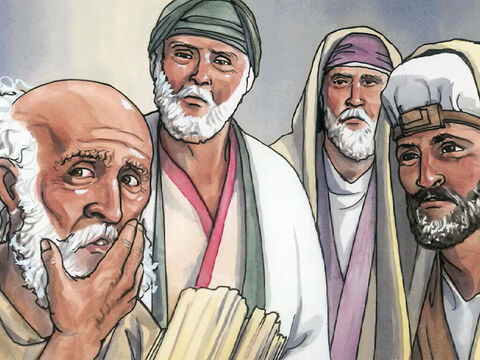 Der Geheilte aber wusste nicht, wer es war; denn Jesus hatte sich entfernt, weil eine Volksmenge an dem Ort war. – Folie 12