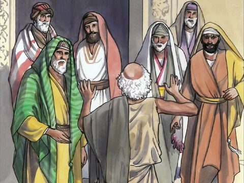 Der Mensch ging hin und verkündete den Juden, dass es Jesus war, der ihn gesund gemacht hatte. – Folie 14