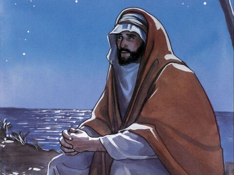 Und es geschah in diesen Tagen, dass er auf den Berg hinausging, um zu beten; und er verbrachte die Nacht im Gebet zu Gott. – Folie 1