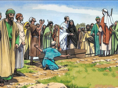 Alle aber ergriff Furcht; und sie verherrlichten Gott und sprachen: Ein großer Prophet ist unter uns erweckt worden, und Gott hat sein Volk besucht. – Folie 6