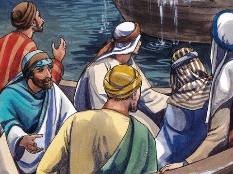 Die Menschen aber wunderten sich und sagten: Was für einer ist dieser, dass auch die Winde und der See ihm gehorchen? – Folie 8