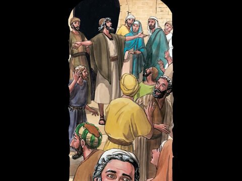 Und als der Dämon ausgetrieben war, redete der Stumme. Und die Volksmengen wunderten sich und sprachen: Niemals wurde so etwas in Israel gesehen. – Folie 6