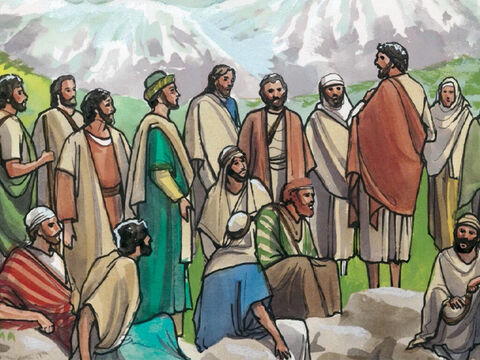 fragte er seine Jünger und sprach: Was sagen die Menschen, wer der Sohn des Menschen ist? – Folie 2
