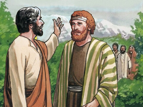 Simon Petrus aber antwortete und sprach: Du bist der Christus, der Sohn des lebendigen Gottes. – Folie 6