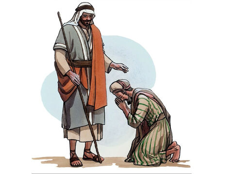 Er aber sprach: Ich glaube, Herr. Und er warf sich vor ihm nieder. Und Jesus sprach: Zum Gericht bin ich in diese Welt gekommen, damit die Nichtsehenden sehen und die Sehenden blind werden. – Folie 10