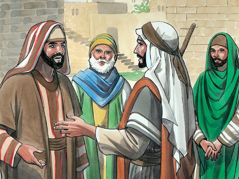 Einige von den Pharisäern, die bei ihm waren, hörten dies und sprachen zu ihm: Sind denn auch wir blind? Jesus sprach zu ihnen: Wenn ihr blind wäret, so hättet ihr keine Sünde. Nun aber sagt ihr: Wir sehen. Daher bleibt eure Sünde. – Folie 11