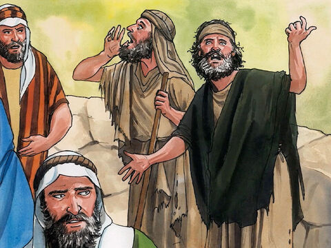 Und er rief und sprach: Jesus, Sohn Davids, erbarme dich meiner! Und die Vorangehenden bedrohten ihn, dass er schweigen sollte; – Folie 3