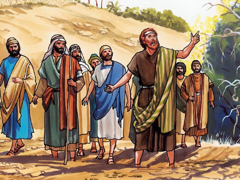 Und Jesus antwortete und spricht zu ihnen: Habt Glauben an Gott! Wahrlich, ich sage euch: Wer zu diesem Berg sagen wird: Hebe dich empor und wirf dich ins Meer!, und nicht zweifeln wird in seinem Herzen, sondern glauben, dass geschieht, was er sagt, dem wird es werden. – Folie 9