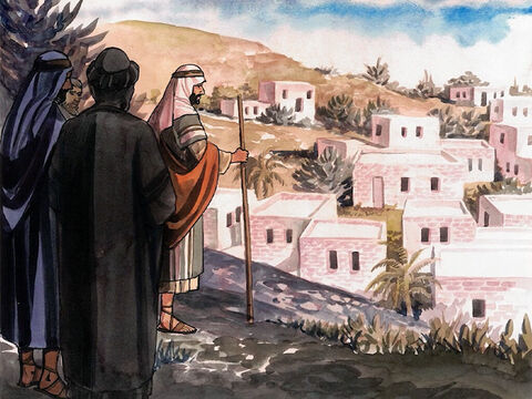 Jesus nun kam sechs Tage vor dem Passah nach Betanien, wo Lazarus war, den Jesus aus den Toten auferweckt hatte. – Folie 1