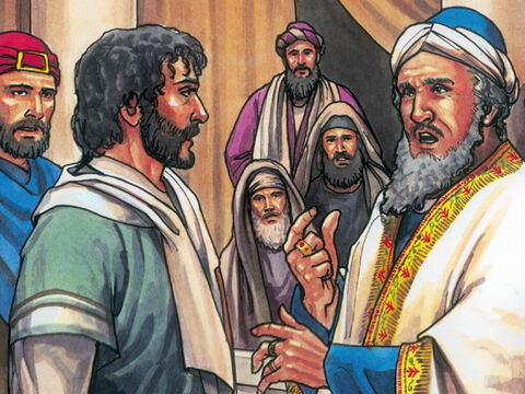 Jesus aber schwieg. Und der Hohe Priester sagte zu ihm: Ich beschwöre dich bei dem lebendigen Gott, dass du uns sagst, ob du der Christus bist, der Sohn Gottes! – Folie 9