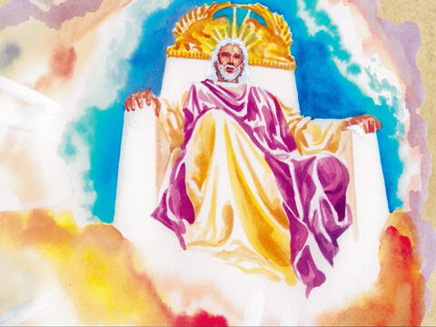 Jesus spricht zu ihm: Du hast es gesagt. Doch ich sage euch: Von nun an werdet ihr den Sohn des Menschen sitzen sehen zur Rechten der Macht und kommen auf den Wolken des Himmels. – Folie 10