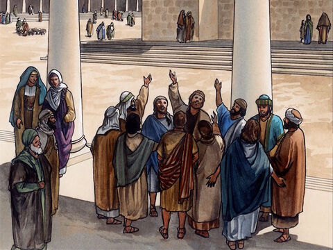 und sie waren allezeit im Tempel und priesen Gott. – Folie 12