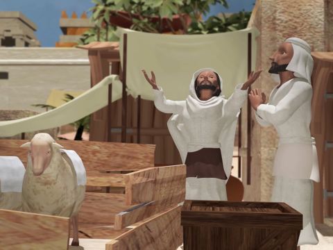 Als Gott der Herr sah, dass die Niniviten Buße getan und sich von ihren bösen Wegen abgewandt hatten, hatte er Mitleid mit ihnen. Er brachte über keinen von ihnen die Zerstörung, die er der Stadt Ninive angedroht hatte. – Folie 25