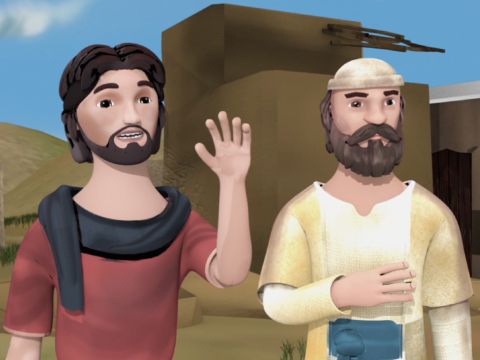 Sie baten ihn: „Petrus, würdest du mit uns nach Joppe kommen? Bitte!“ – Folie 6