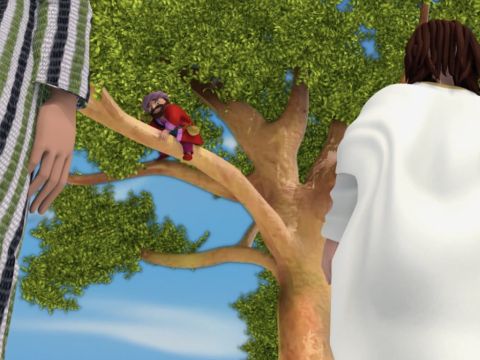 Und als Jesus dort ankam, blickte er zu Zachäus auf und sagte: … – Folie 7