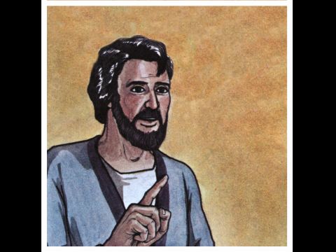 „Die Worte der Propheten stimmen damit überein, wie geschrieben steht: Danach werde ich zurückkehren und Davids zerfallenes Zelt wieder aufbauen.<br/>Seine Trümmer werde ich wieder aufbauen und es wiederherstellen, damit alle anderen Menschen den Herrn suchen, ja alle Heiden, die meinen Namen tragen, spricht der Herr, der diese Dinge tut – Dinge, die seit langem bekannt sind.” – Folie 4