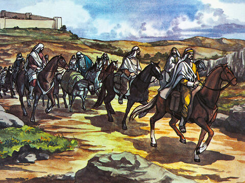 ... dass er Anhänger dieses Weges, Männer und Frauen, wenn er sie fände, gefesselt nach Jerusalem führe. – Folie 2