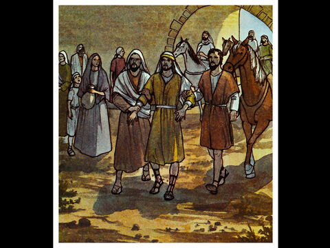 Sie nahmen ihn aber bei der Hand und führten ihn nach Damaskus; – Folie 7