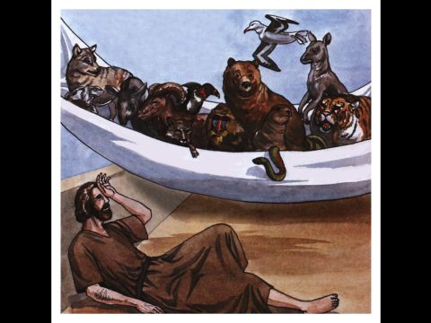 „Gott, der die Herzen kennt, zeigte, dass er sie annahm, indem er ihnen den Heiligen Geist gab, genau wie er es bei uns tat.” – Folie 12
