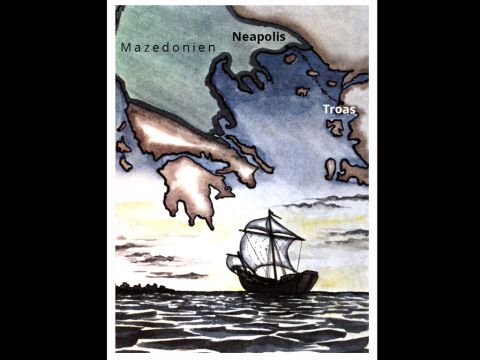 Von Troas segelten sie direkt nach Samothrake und reisten am nächsten Tag weiter nach Neapolis. – Folie 11