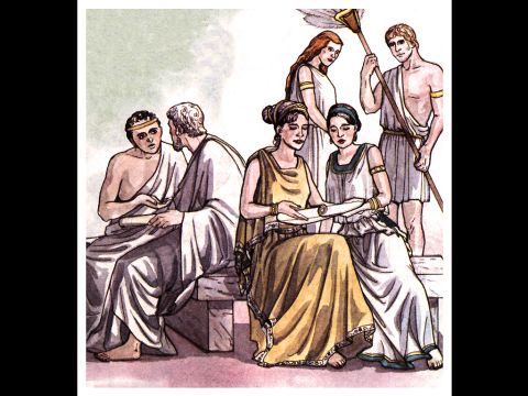 Sie forschten täglich in der Heiligen Schrift, um zu sehen, ob das, was Paulus sagte, wahr war. Daraufhin glaubten viele von ihnen, ebenso wie eine Reihe angesehener griechischer Frauen und Männer. – Folie 14