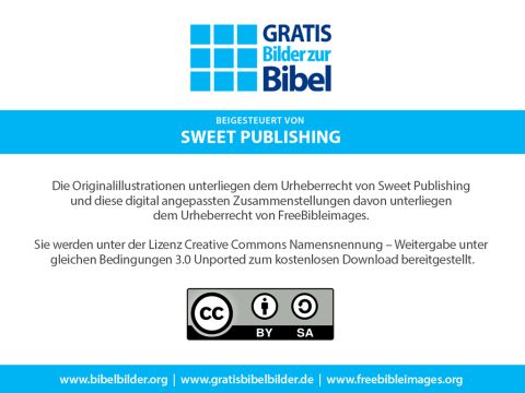 Die Fortsetzung der Geschichte kannst du unter “Gideons Sieg über die Midianiter” von freebibleimages.org herunterladen. – Folie 19