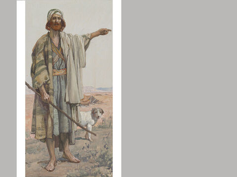 Amos.<br/>James Tissot (1836-1902) – The Jewish Museum, New York.<br/>Amos war ein Hirte und Bergahornfeigenbauer aus Tekoa, einem Dorf etwa zehn Meilen südlich von Jerusalem. – Folie 5