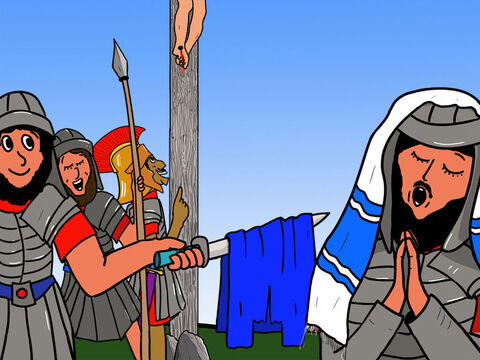 Die Soldaten beleidigten Jesus, weil er der „König der Juden“ sei … – Folie 21