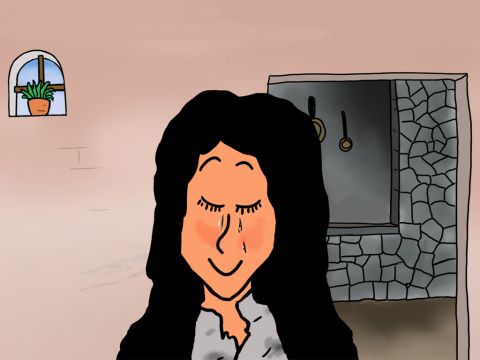 Das Mädchen war so glücklich und dankte nun Jesus für seine Liebe und Erlösung. – Folie 11