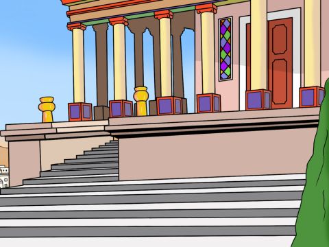 Nach einer Weile wollte kaum noch jemand in den Tempel der Diana gehen oder die silbernen Statuen der Göttin kaufen. – Folie 18