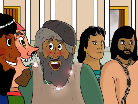 Demetrius und seine Freunde riefen lauter: „Groß ist die Diana der Epheser!“ Sie schrien mehrere Stunden lang und der Lärm war in ganz Ephesus zu hören. – Folie 28