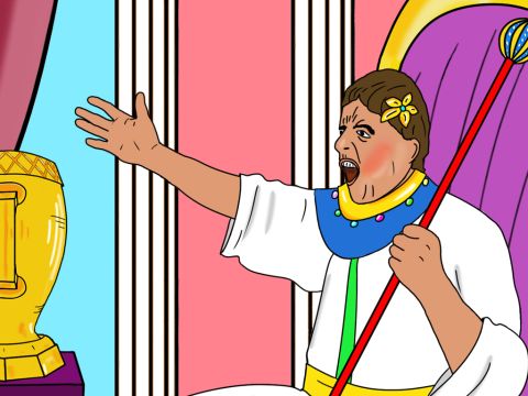 Der grausame Kaiser Nero beschuldigte daraufhin völlig zu Unrecht die Christen und behauptete, sie hätten die Stadt in Brand gesteckt und müssten deshalb gefangen genommen und getötet werden. – Folie 28