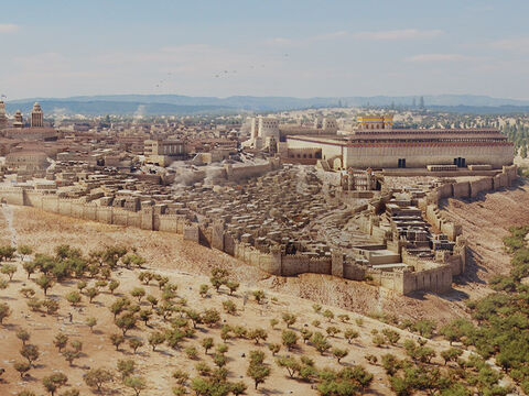 Jesus ging zu einem der jüdischen Feste nach Jerusalem. – Folie 1