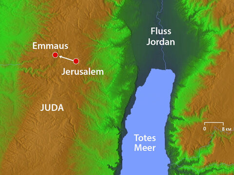 Das war ungefähr 10 Kilometer von Jerusalem entfernt. – Folie 2