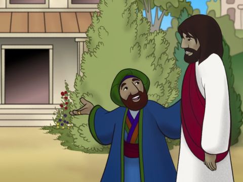… und hieß Jesus freudig willkommen. – Folie 10