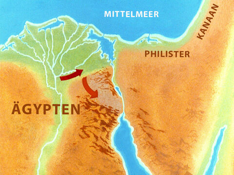 Der Herr wollte, dass sie sich nach Süden zum Roten Meer wandten. – Folie 19