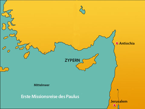 Antiochia lag nördlich von Jerusalem in Syrien. Als die Nachricht, dass Heiden Christen geworden sind, Jerusalem erreichte, sandten sie Barnabas los, um herauszufinden, was geschehen war. – Folie 2